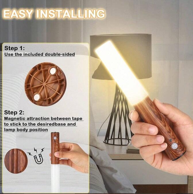Instalación con cinta adhesiva e imán