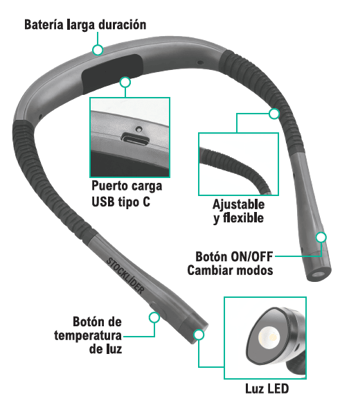 Luz de Lectura para el Cuello