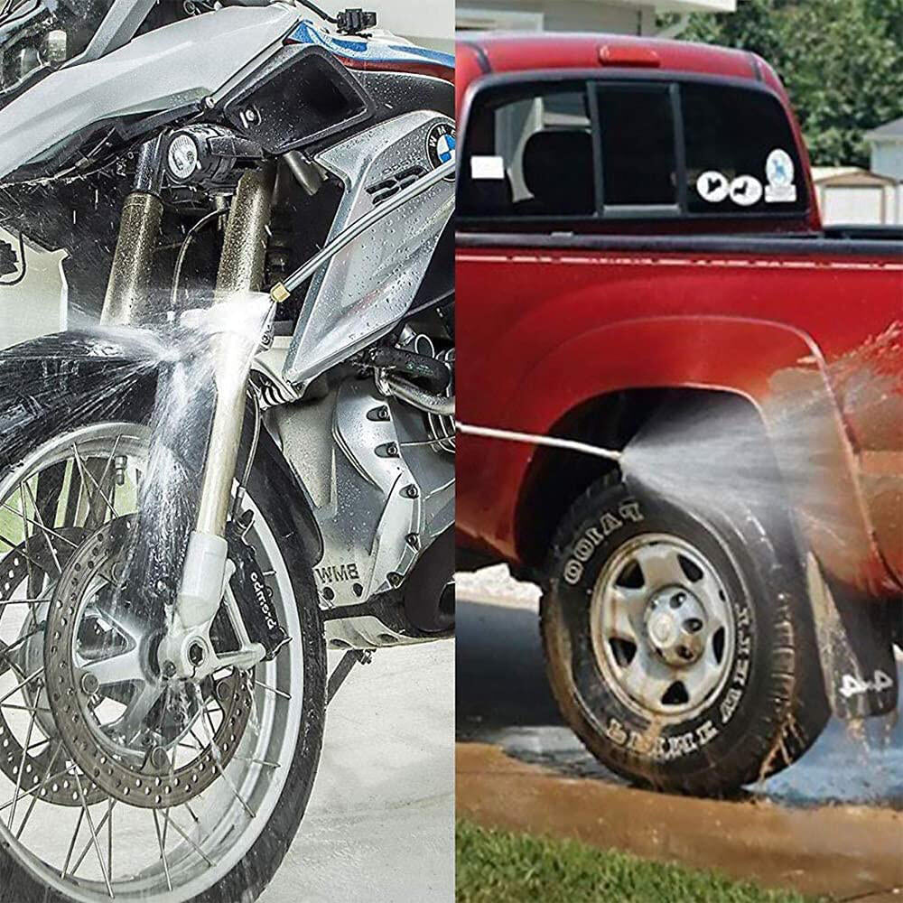 Uso de la lanza de limpieza ESENEA lavando un coche