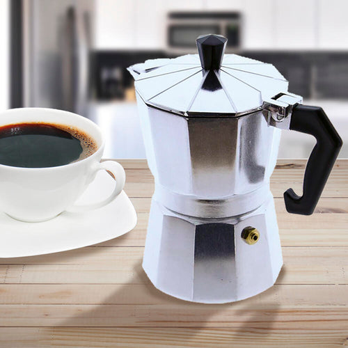 Cafetera italiana ESENEA 9 tazas, café recién hecho