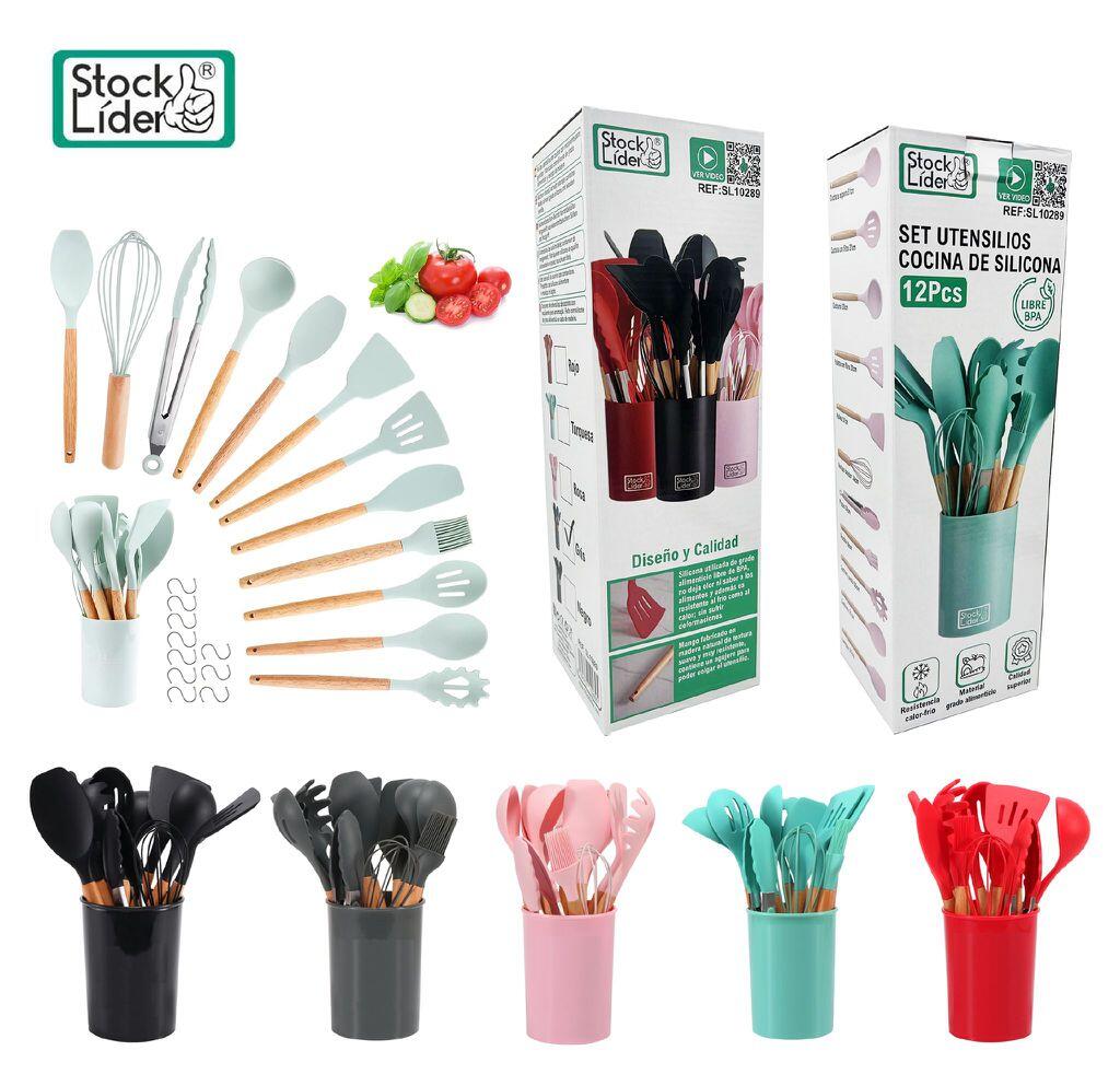 Set de Utensilios de Silicona · 12 Piezas